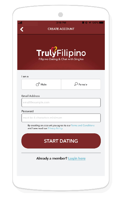 TrulyFilipino sign up form